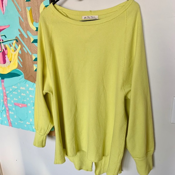 NWT Lemon Squeeze Free People Waffle Tunic - Picture 3 of 5